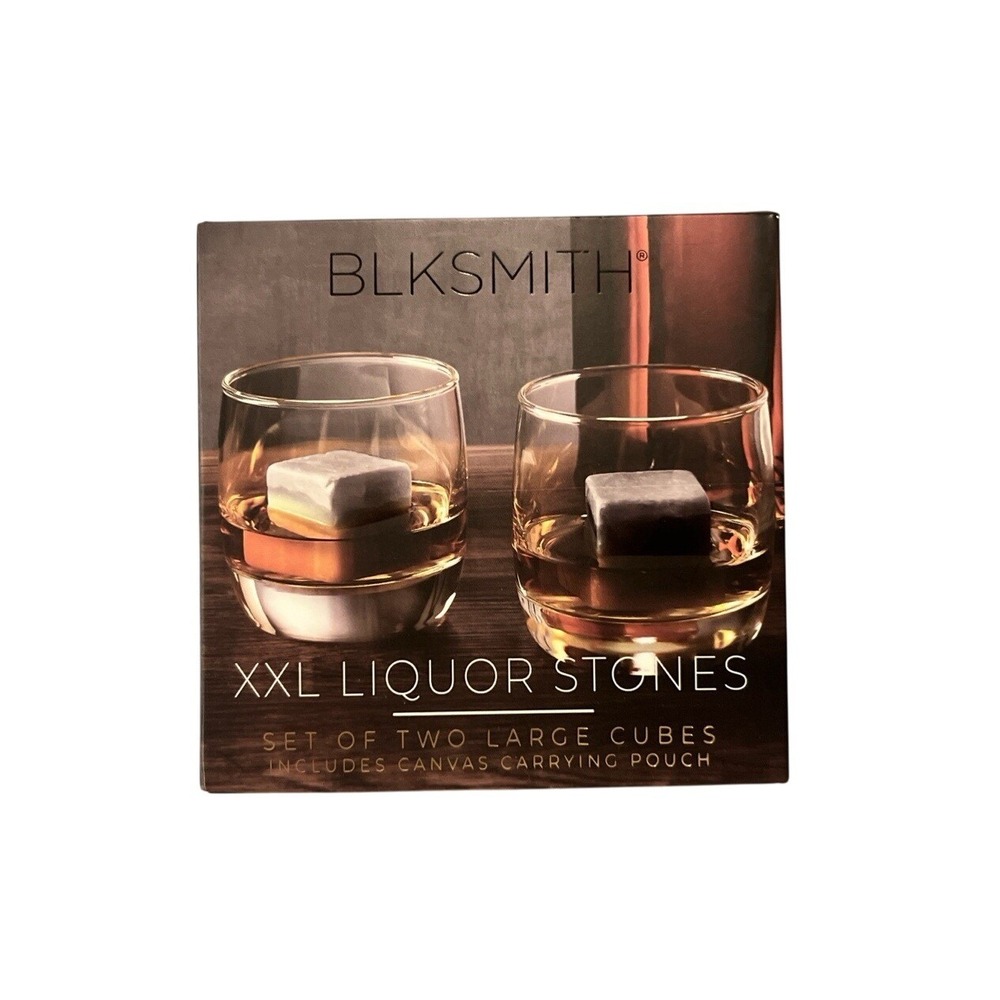 BLKSMITH XXL Liquor‎ Stones (2 per set) with Canvas carrying pouch